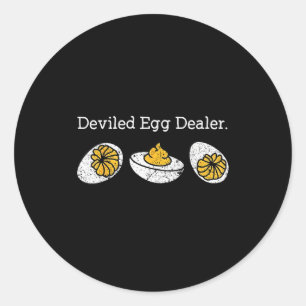 Funny Deviled Egg Er Thanksgiving  Classic Round Sticker