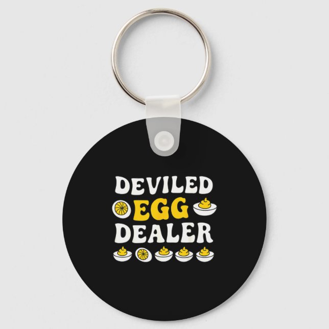 Funny Deviled Egg Er Thanksgiving  Key Ring (Front)
