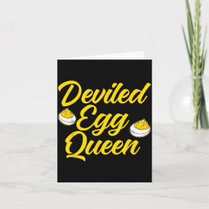 Funny Deviled Egg Queen Retro Kitchen Card