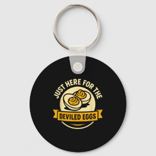 Funny Deviled Eggs Thanksgiving Food Humor Key Ring