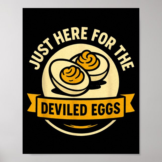 Funny Deviled Eggs Thanksgiving Food Humor  Poster (Front)