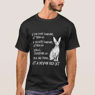 Funny Devon Rex Pixie Cat Design for Cat Lovers T-Shirt