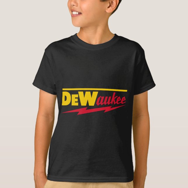 Funny DeWaukee Power Tool Brand T-Shirt (Front)