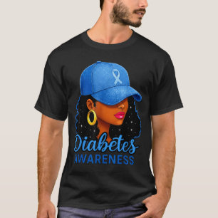 Funny Diabetes Awareness Month Black Women  T-Shirt