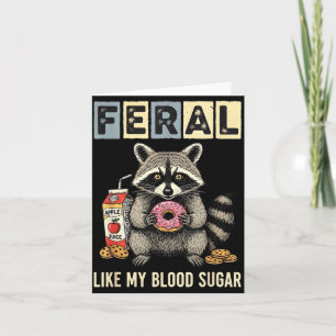 Funny Diabetes Racoon Humour Type One Insulin Joke Card