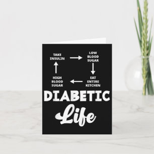 Funny Diabetic Type 1 Diabetes T1d Diabetes Awaren Card
