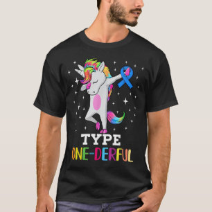 Funny Diabetic Unicorn Type One-derful Type 1 Diab T-Shirt