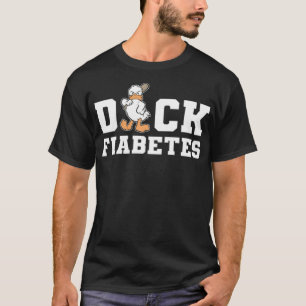 Funny Diabetics Duck Type 2 Awareness Month black T-Shirt