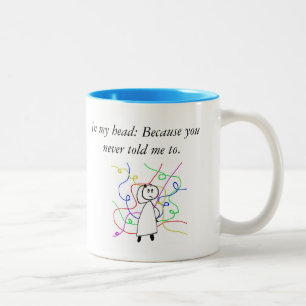 Funny dialogue between boss and employee coffee Two-Tone coffee mug