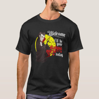 Funny Dialysis Nurse a Vampire Dialysis Nurse T-Shirt