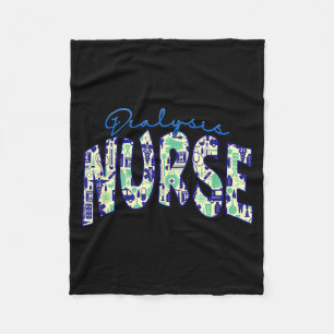Funny Dialysis Nurse Nephrology Nursing Artwork Fleece Blanket