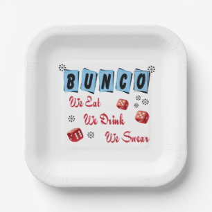 Funny Dice Girls Night Out Bunco Paper Plate