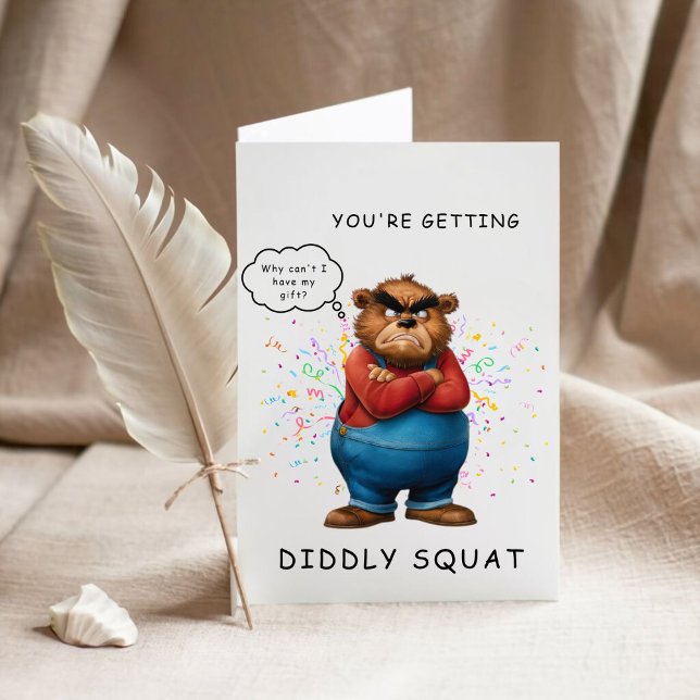  Funny Diddly Squat Humour Father's Day Card (Bring on the laughs this Father's Day with our Diddly Squat Humor Card!)