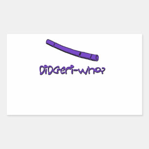 Funny didgeridoo rectangular sticker