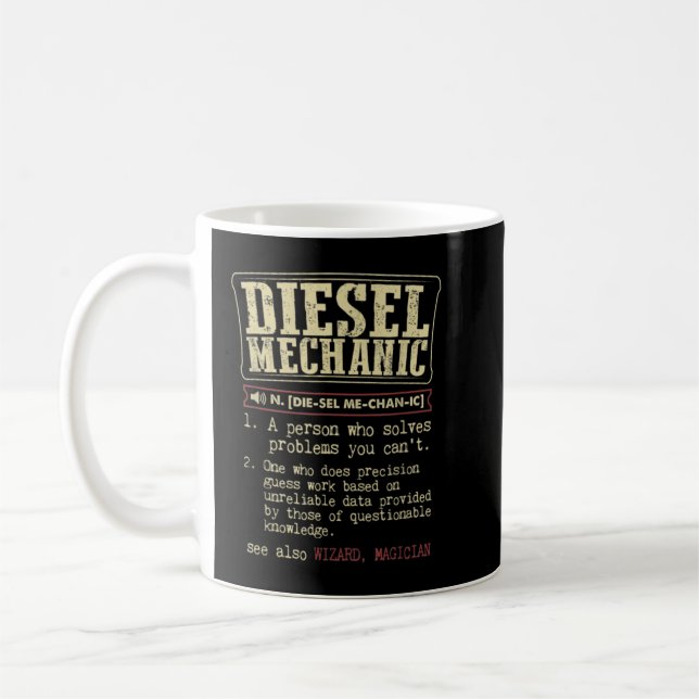 Funny Diesel Mechanic  For Men Bigger Tools Coffee Mug (Left)