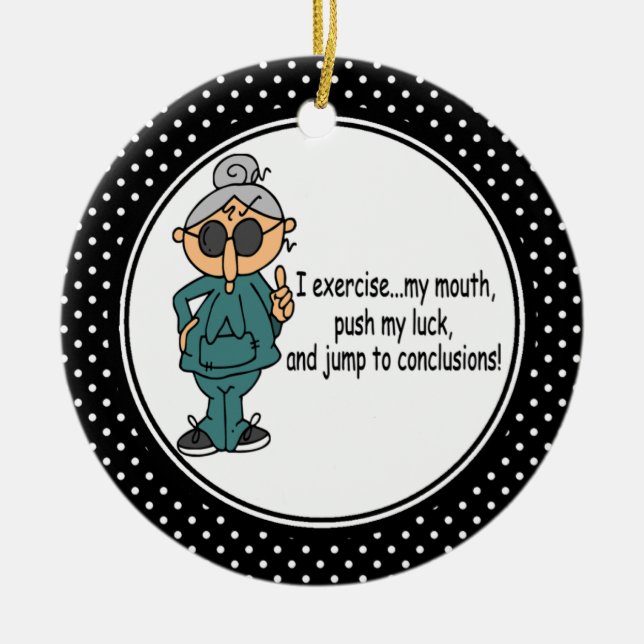 Funny Diet Humour Christmas Ornament (Front)
