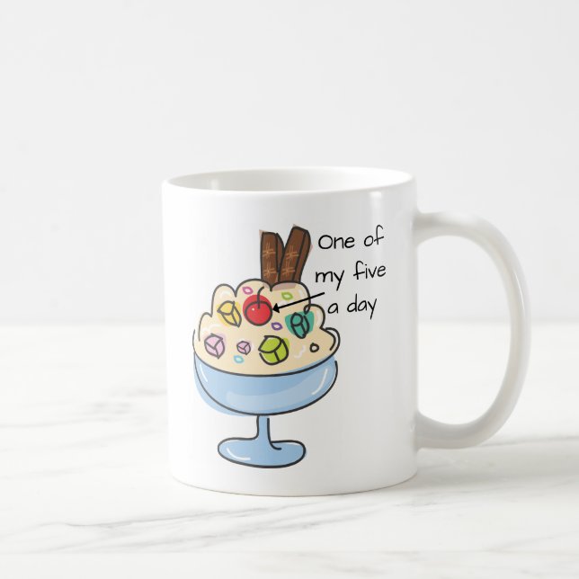 Funny Diet Quote Ice Cream Sundae Coffee Mug (Right)