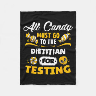 Funny Dietician Halloween Fleece Blanket