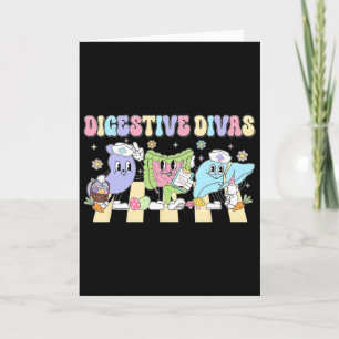 Funny Digestive Divas Gastroenterology Nurse Easte Card