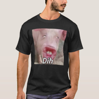 funny dih brainrot gen z humor pork meme dihh meme T-Shirt