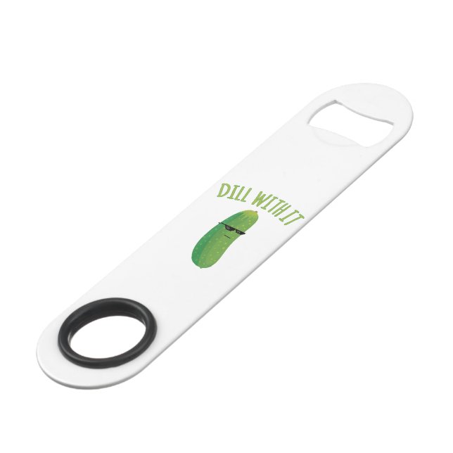 Funny Dill with It Pickle Pun (Front Angled)