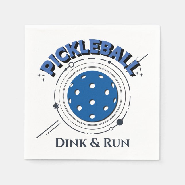 Funny Dink & Run Pickleball Napkin (Front)