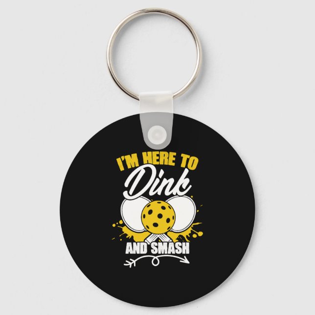 Funny Dinking Pickleball Game Humour For A Key Ring (Front)