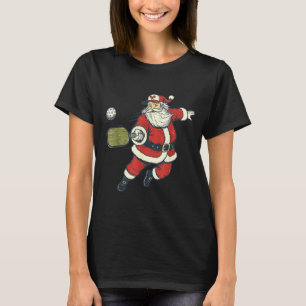 Funny dinking santa claus pickleball christmas xma T-Shirt