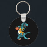 Funny Dino Playing Sketll T-rex Lover Player Kids  Key Ring<br><div class="desc">Funny Dino Playing Sketll T-rex Lover Player Kids Boys</div>