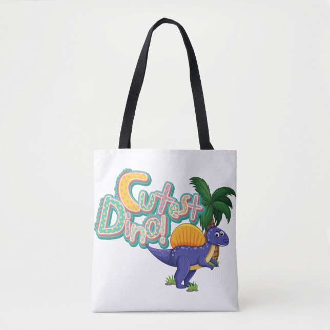 funny dino tote bag (Front)