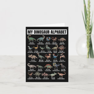 Funny Dinosaur Alphabet Abc For Boys Dino Lovers B Card