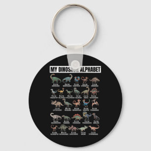 Funny Dinosaur Alphabet Abc For Boys Dino Lovers B Key Ring