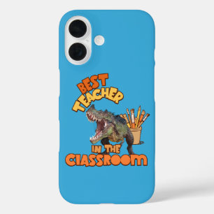 Funny Dinosaur Art Teacher Creative Classroom iPhone 16 Case