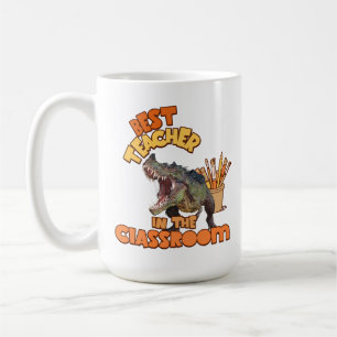 Funny Dinosaur Art Teacher Creative Classroom Coffee Mug