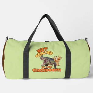 Funny Dinosaur Art Teacher Creative Classroom Duffle Bag