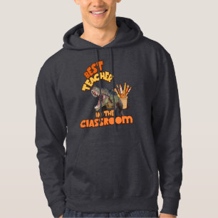 Funny Dinosaur Art Teacher Creative Classroom Hoodie