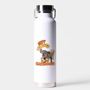 Funny Dinosaur Art Teacher Creative Classroom Water Bottle