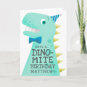 Funny Dinosaur Birthday Card