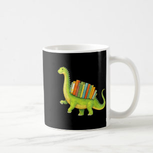 Funny Dinosaur Book Lover Bookworm Reading Books Coffee Mug