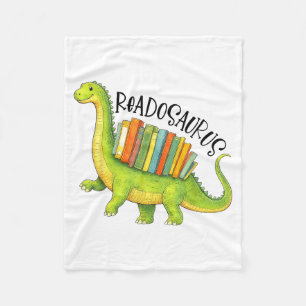 Funny Dinosaur Book Lover Bookworm Reading Books Fleece Blanket