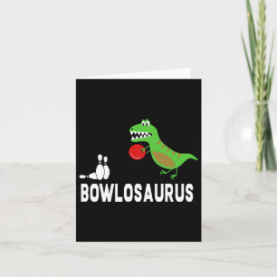 Funny Dinosaur Bowler - Dino Gift Idea Card