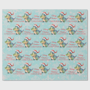 Funny Dinosaur Christmas Wrapping Paper
