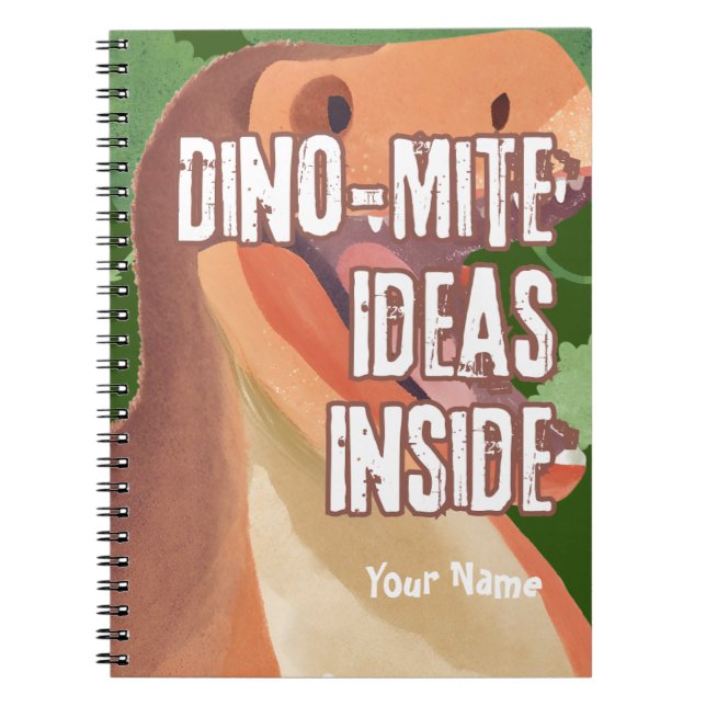 Funny Dinosaur Cool Kids Notebook (Front)