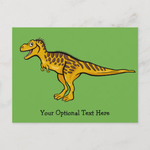 Funny Dinosaur custom text & colour postcard