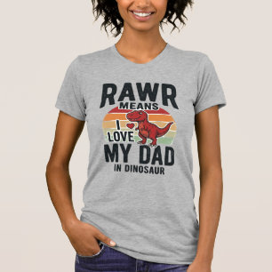 Funny Dinosaur Dad RAWR Vintage Shirt Design_1