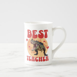 Funny Dinosaur Dino Best Teacher Bone China Mug