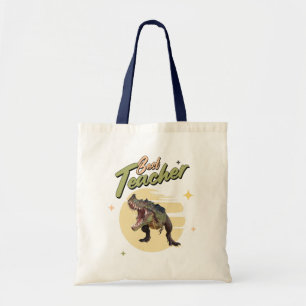 Funny Dinosaur Dino Best Teacher Tote Bag