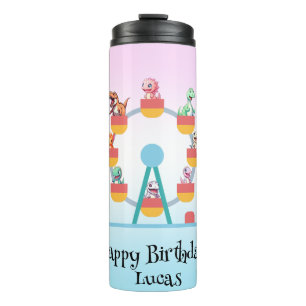 Funny dinosaur Ferris wheel Birthday party DIY Nam Thermal Tumbler