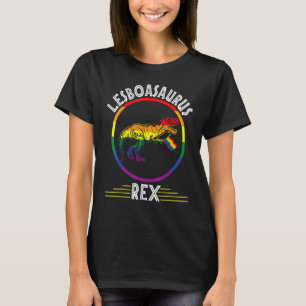 Funny Dinosaur Gay Pride LGBTQ Flag T rex Rainbow T-Shirt