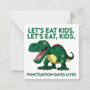 Funny Dinosaur Grammar Lesson Card